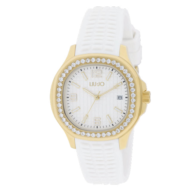 Orologio Donna Liu Jo Acciaio Dorato Gomma Bianco TLJ2633
